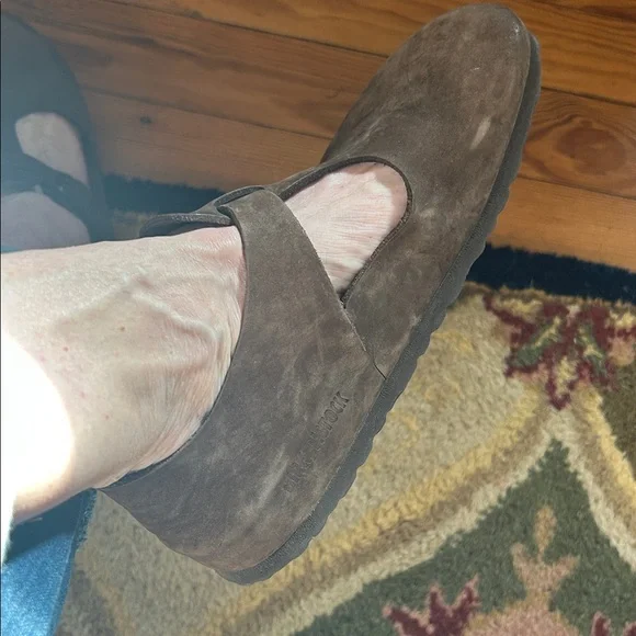 RARE!! Birkenstock DARK BROWN suede “PARIS” Women's Mary Jane’s sz 38 - Picture 8 of 12